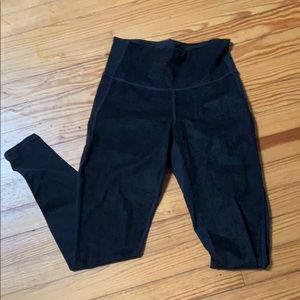 Sueded black leggings